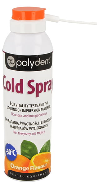 Cold Spray Polydent. do badania żywotności i chłodzenia materiałów wyciskowych. smak pomarańczowy. opak. 200ml (a'1 szt.)
