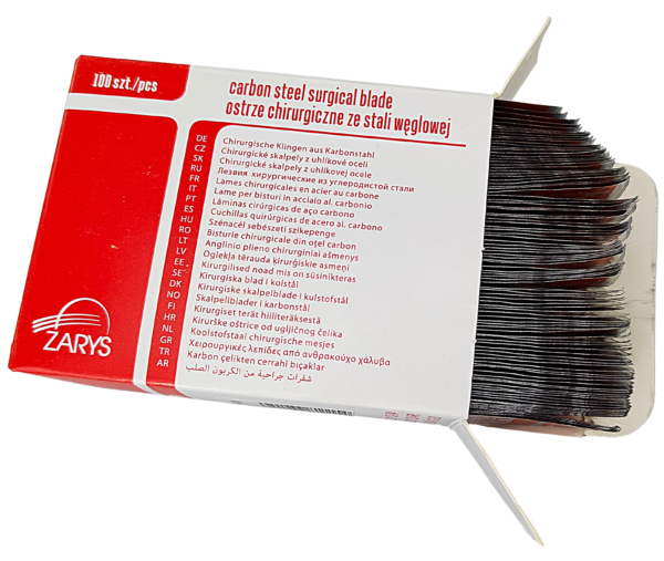 Zestaw 100 szt Ostrza chirurgiczne 20 stal węglowa