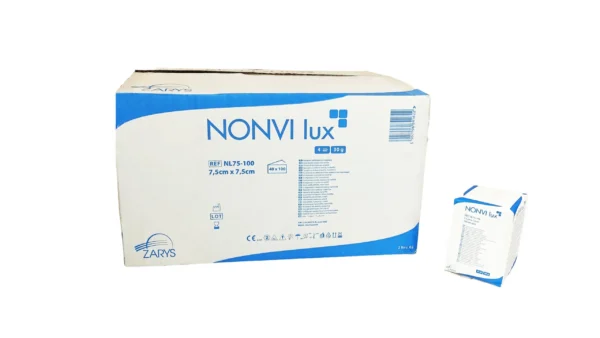 7163.webp Opakowanie 100x40 Kompres włókninowy niejałowy 7,5x7,5cm